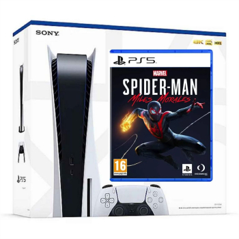 Consola Sony Playstation 5 disk 825GB + Controller Sony + Spider-man Miles Morales Ps5 Second Hand 