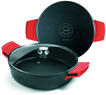 Cratita Ibili-Excellent aluminiu 28x6.5 cm negru/rosu 