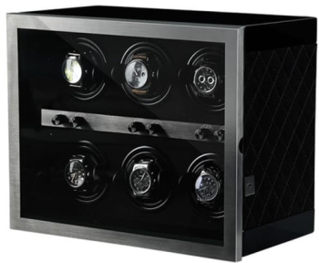 Cutie intors ceasuri automatice iUni Luxury Watch Winder 6 Negru 