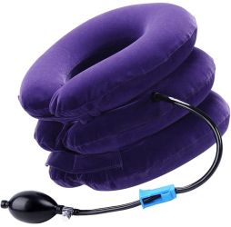 Guler Cervical Moale si Gonflabil pentru Spondiloza si Hernie Cervicala Violet 
