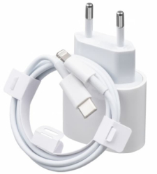 Incarcator FastCharge USB-C 20W inclus cablu Lightning 1m compatibil cu iPhone 11 12 13 14 Pro/ProMax 