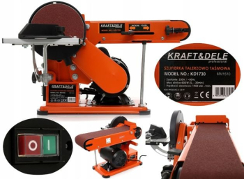 Polizor slefuitor de banc masa 600W cu curea banda disc abraziv KD1730 
