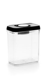 Recipient depozitare alimente Ibili-Lunch Away otel inoxidabil/plastic 10.5x15.6x17.8 cm 2 l negru/argintiu