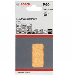 Set 10 foi abrazive cu scai Bosch Best for Wood and Paint 70x125mm P40 