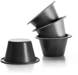 Set 4 forme budinca Ibili otel 8x5 cm negru 