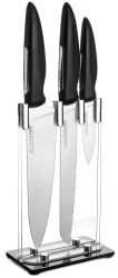 Set cutite cu suport Judge Sabatier IP otel inoxidabil 35.5/8/13.5 negru/argintiu 