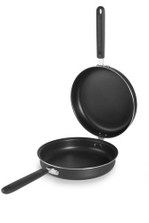 Tigaie dubla Ibili-Fusion aluminiu 24x9.5 cm negru 