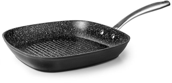 Tigaie grill Ibili Quarzo aluminiu forjat 28x28x4 cm negru/argintiu 