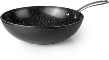 Tigaie wok Ibili Quarzo aluminiu forjat 30 cm negru/argintiu 
