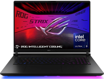Laptop gaming ASUS ROG Strix SCAR 18 G835 WQXGA 240Hz Intel Core Ultra 9 275HX 64GB SSD 2TB GeForce RTX 5080 16GB No OS Off Black 