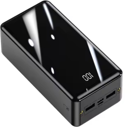 Baterie externa YM405 Fast Charge Dual USB intrare microusb afisaj led 2A cu 3 cabluri Negru 30000 mAh Blister 