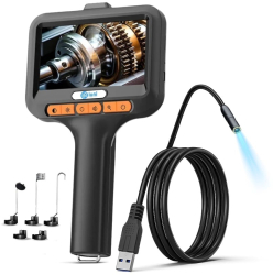 Camera Inspectie Auto Industriala iUni VC43-AV Ecran IPS 4.3 Cablu Semirigid Lungime 2M 1080P 8 LED-uri ajustabile Lentila 8mm Rezis 