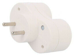 D.3802 Conector AC supply splitter Layout 2P Type round white 16A PAWBOL 