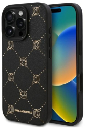 Husa iPhone 16 Pro - Karl Lagerfeld Leather MagSafe KLHMP16LPGKHPHK - Karl Head 
