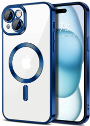 Husa pentru iPhone 15 Plus - Techsuit Luxury Crystal MagSafe - Deep Blue 