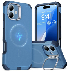 Husa pentru iPhone 16 - ESR Cyber Armor Kickstand - Blue 