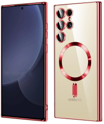 Husa pentru Samsung Galaxy S25 Ultra - Techsuit Luxury Crystal MagSafe - Red 
