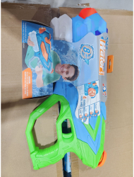Pistol cu Apa pentru Copii Rezervor Pentru Piscina/Plaja Flippy 6ani+ Verde-Albastru 4 duze 900ML 