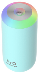 Umidificator H2O cu Difuzor de Aroma Lumina de Noapte LED in 7 Culori Zgomot Redus 14.7x7.2cm 350mL Culoare Albastra 
