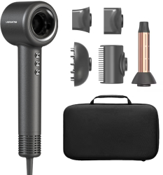 Uscator Profesional Lansam Pro LS6001 cod culoare GG 5 accesorii incluse si geanta de transport customizata 5 trepte de caldura 4 trepte