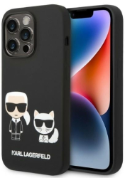 Husa pentru iPhone 14 Pro Max - Karl Lagerfeld Silicone Liquid MagSafe KLHMP14XSSKCK - Karl&Choupette 