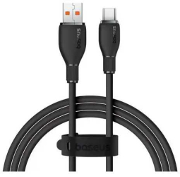 Cablu alimentare si date Baseus P10355703111-00 Pudding Fast Charging /Data USB la USB Type-C 100W 1.2m negru 