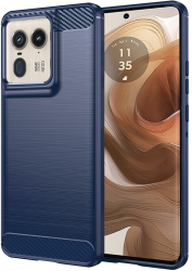 Husa pentru Motorola Edge 50 Ultra - Techsuit Carbon Silicone - Blue 