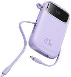 Acumulator Extern 2x Lightning 3x Type-C 2x USB 22.5W 20000mAh + Cablu Type-C 30cm - Baseus Qpow Pro+ P10055002513-00 - Purple 