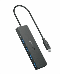 Hub Anker USB-C 4-in-1 4x USB-A 5Gbps Negru 