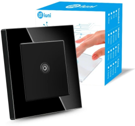 Priza TV cu Rama din sticla securizata iUni TS Conector Mama 9.5mm Black 