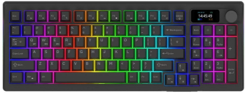 Tastatura Aqirys Atria Wireless 2.4 GHz Bluetooth Wired iluminare RGB (Negru)