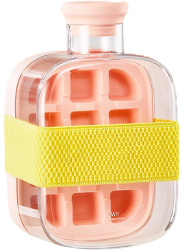 Forma de Gheata Cyrax 2in1 Tip Sticla cu Pai 500 ml 12 Cuburi 16.3 x 10.8 x 8 cm Roz 