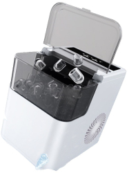 Masina de Facut Gheata Cyrax din ABS 12 kg/24h Capacitate 500 g 2 Marimi Portabil 39 x 23 x 28 cm Automata Alb