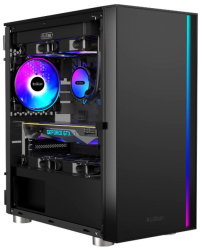 Carcasa PCCOOLER PLATINUM LM300 ARGB Mini Tower mATX Black 