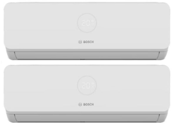 Aparat aer conditionat pentru 2 incaperi BOSCH Climate 3200i 9000/12000 BTU A++/A+ Inverter Unitate externa 18000 BTU Afisaj alb 