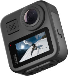 Camera de actiune GoPro MAX 360 - 2025 5.6K Max TimeWarp PowerPano 6 microfoane Waterproof 5m Wi-Fi Bluetooth GPS 