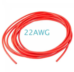 Cablu siliconic multifilar 22AWG 0.5mm2 rosu 1m cabluri retea