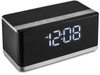 Radio fm cu ceas si bluetooth platinet - imagine 1