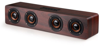 Boxa Portabila Bluetooth W8 12W &ndash Lemn Stereo 3D MP3 AUX TF Handsfree 