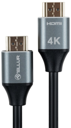 Cablu High Speed HDMI 2.0 Tellur 4K 18Gbps tata-tata Ethernet aurit 3m negru