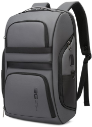 Rucsac laptop 15.6 business impermeabil cu port de incarcare USB BANGE 48x14x30 cm Gri