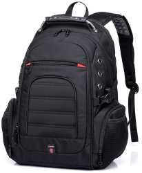 Rucsac laptop 15.6 pentru calatorii impermeabil cu port de incarcare USB si jack audio BANGE 35X23X48 cm Negru 