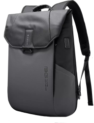 Rucsac laptop 15.6 smart casual design pelerin unisex cu port USB BANGE 46x30x19 cm Gri 