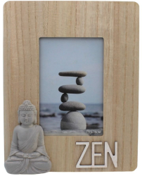 Rama foto Buddha lemn foto 10x15cm