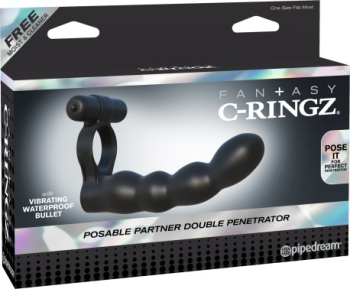 Inel Posable Partner Double Penetrator Black 