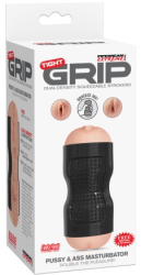 Manson Tight Grip Pussy & Ass Masturbator Black/Light 