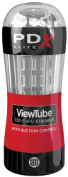Masturbator Viewtube See-Thru Stroker Red/Clear 