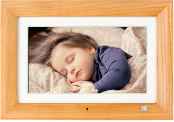 Rama foto digitala Kodak RDPF-1020W 10 inch redare video functie de ceas si calendar cadru din lemn Maro 