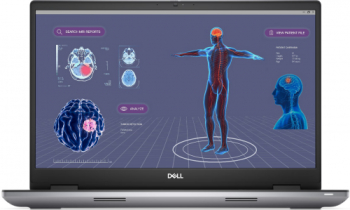 Laptop Dell Precision 7780 17.3 inch FHD Intel Core i9-13950HX 16GB DDR5 SSD 256GB NVIDIA RTX 1000 6GB Windows 11 Pro Titan Grey 