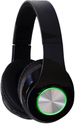 Casti Spacer wireless SPBH-CRYSTAL-RGB utilizare multimedia microfon pe casca conectare prin Bluetooth 5.0 iluminare RGB pliabile band casti bluetooth earbuds